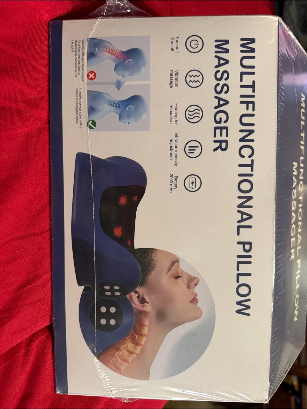 Amazon Multifunctional Pillow Massager - Navy Blue